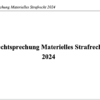 Rechtsprechung Materielles Strafrecht 2024 – Bild 2