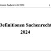 Definitionen Sachenrecht – Bild 2