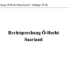 Rechtsprechung Ö-Recht Saarland – Bild 2