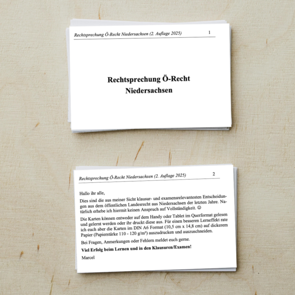 Rechtsprechung Ö-Recht Niedersachsen