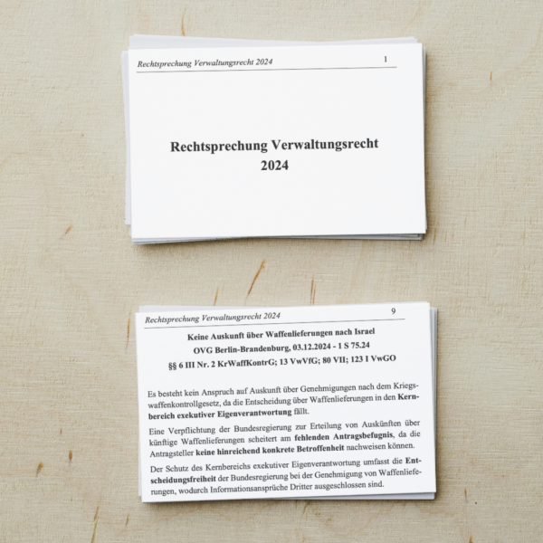 Rechtsprechung Verwaltungsrecht 2024