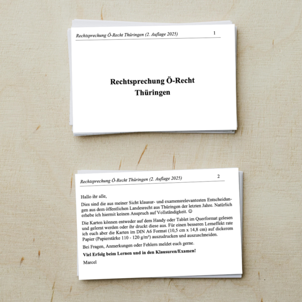 Rechtsprechung Ö-Recht Thüringen