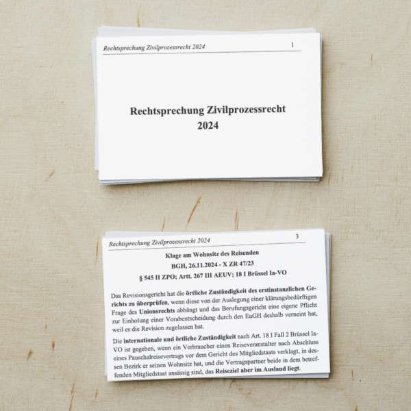 Rechtsprechung Zivilprozessrecht 2024