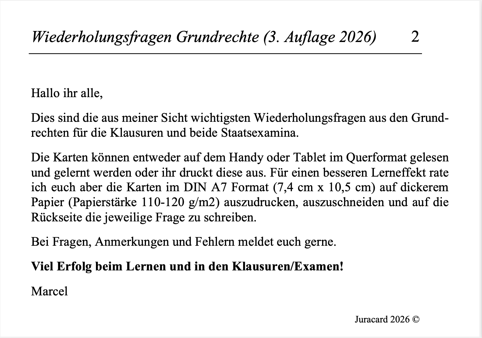 Wiederholungsfragen Grundrechte (3. Auflage 2026) – Bild 3