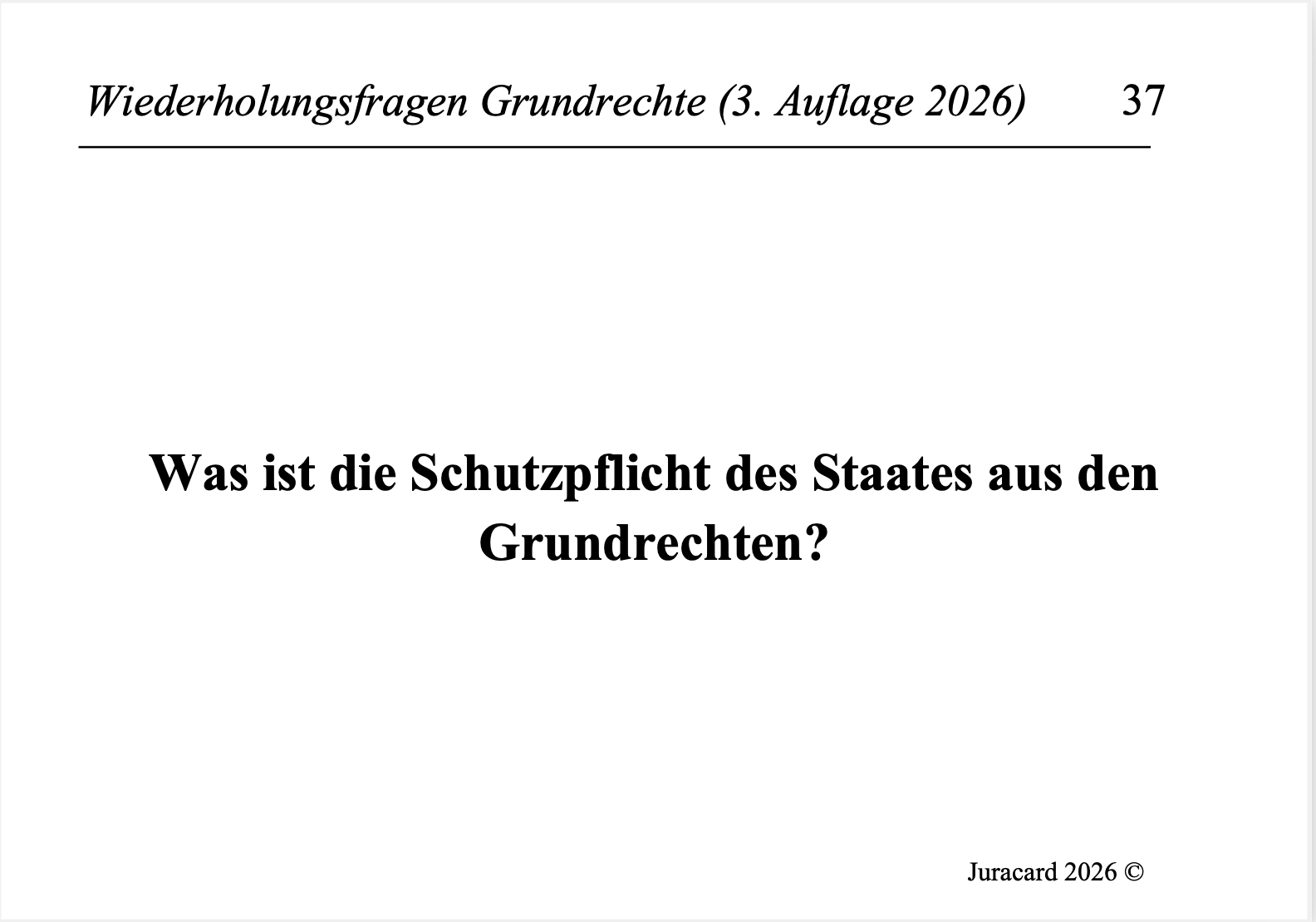 Wiederholungsfragen Grundrechte (3. Auflage 2026) – Bild 4