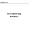 Rechtsprechung Kaufrecht – Bild 2