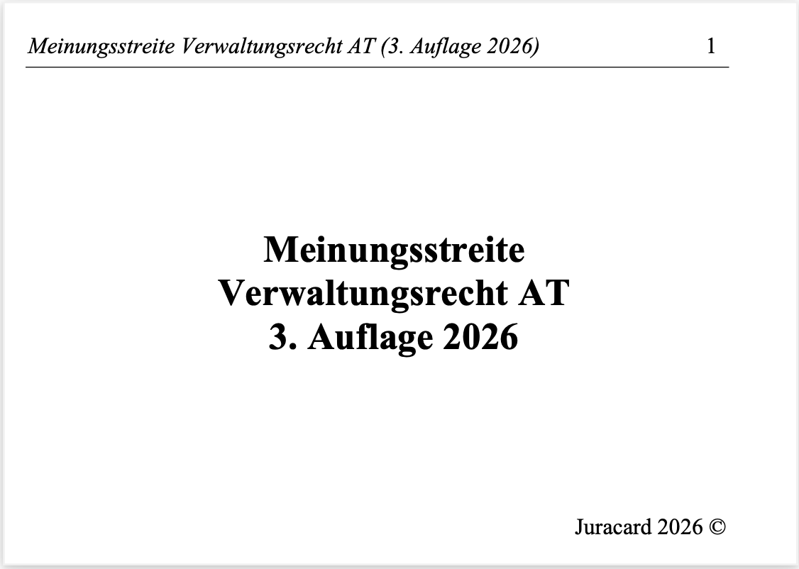 Meinungsstreite Verwaltungsrecht AT (3. Auflage 2026) – Bild 2
