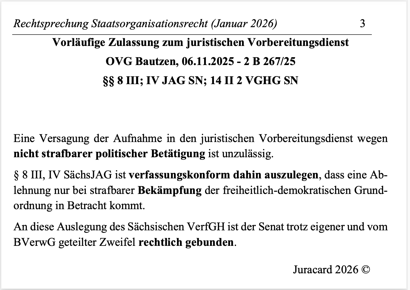 Rechtsprechung Staatsorganisation (2. Auflage 2026) – Bild 4