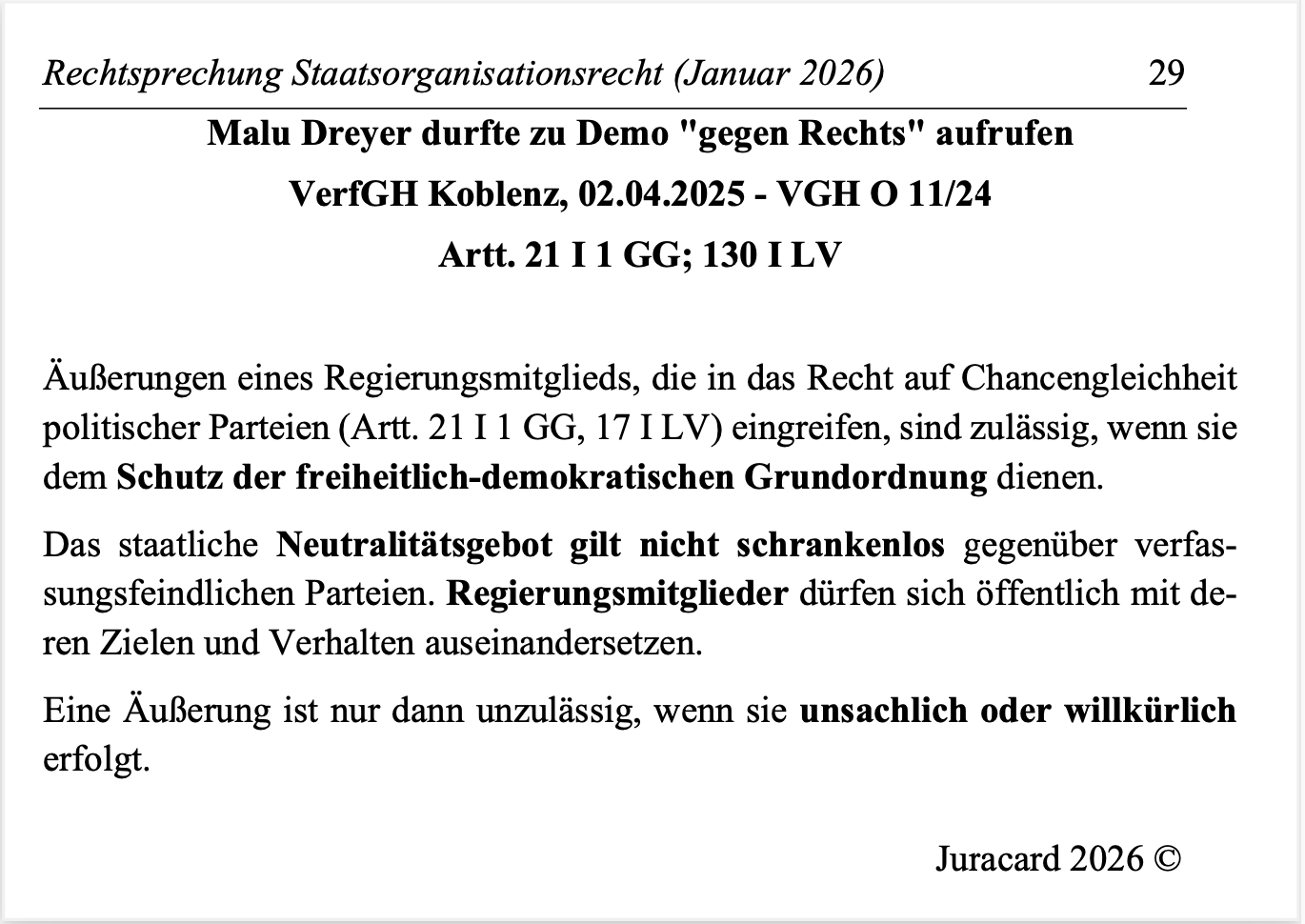 Rechtsprechung Staatsorganisation (2. Auflage 2026) – Bild 6