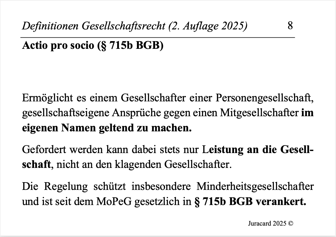 Definitionen Gesellschaftsrecht (2. Auflage 2025) – Bild 4