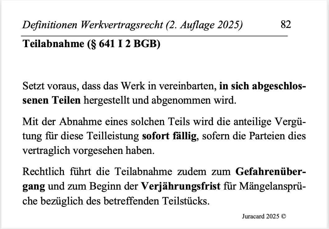Definitionen Werkvertragsrecht (2. Auflage 2025) – Bild 7