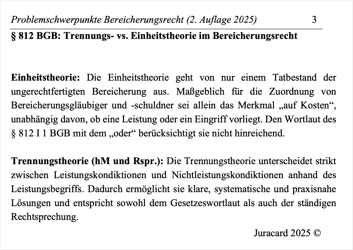 Problemschwerpunkte Bereicherungsrecht (2. Auflage 2025) – Bild 6