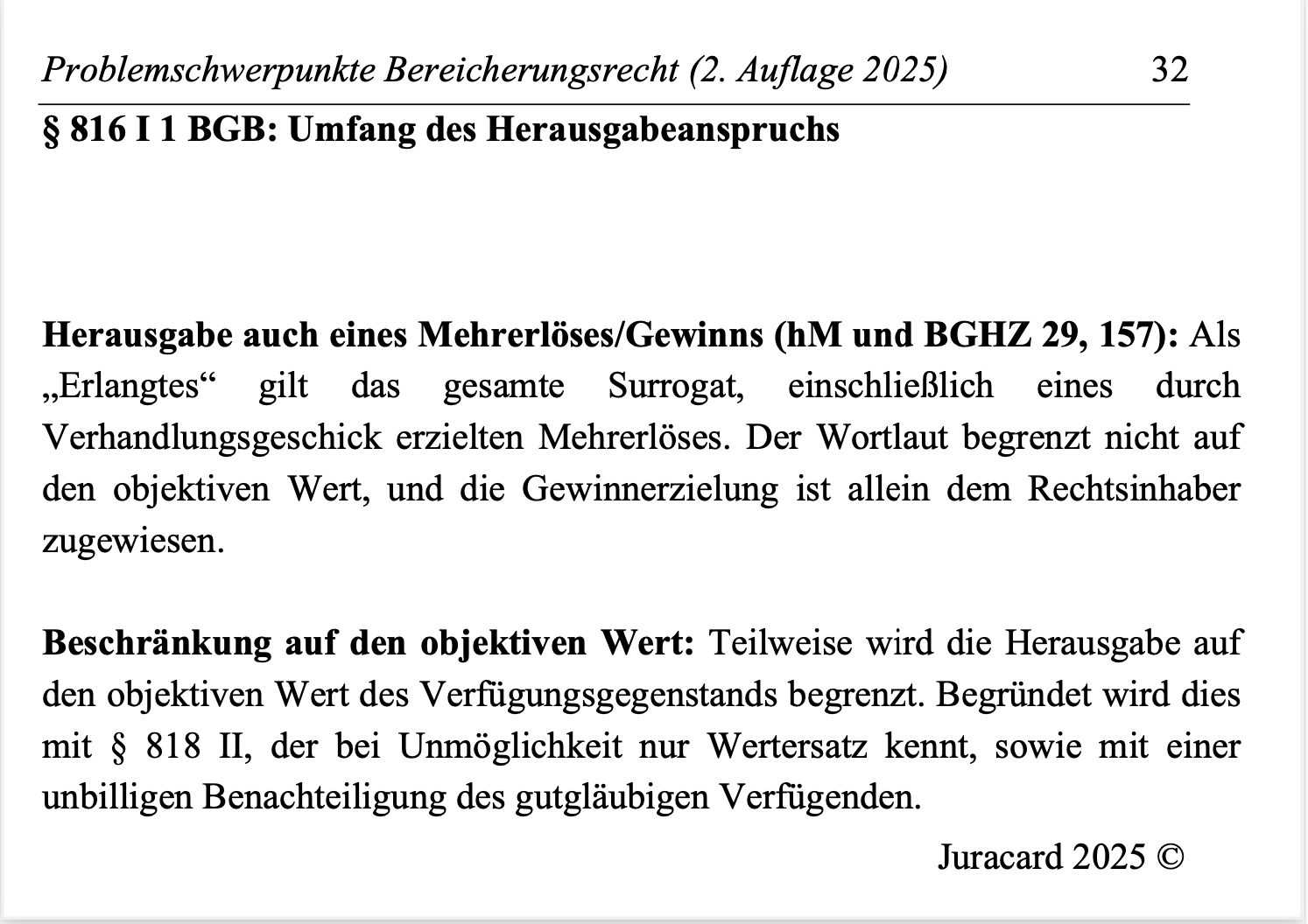 Problemschwerpunkte Bereicherungsrecht (2. Auflage 2025) – Bild 4