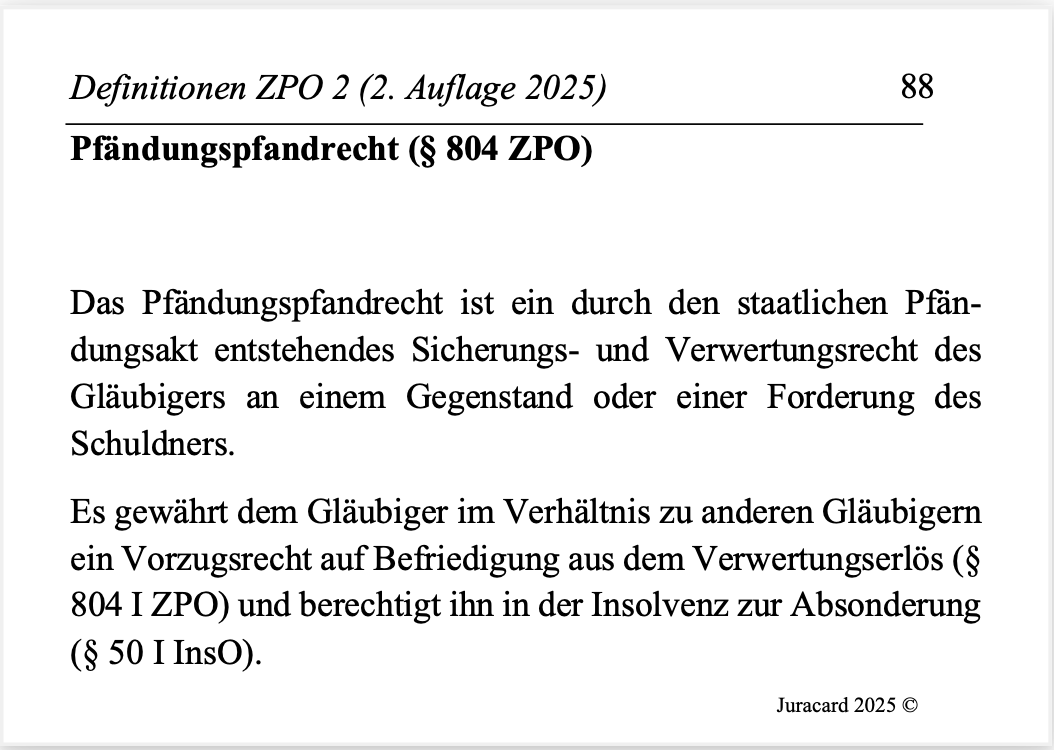 Definitionen Zivilprozessrecht 2 (2. Auflage 2025) – Bild 6