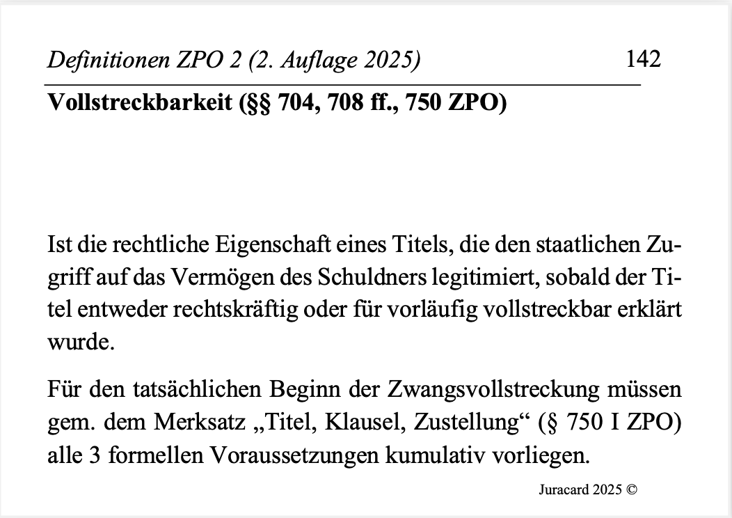 Definitionen Zivilprozessrecht 2 (2. Auflage 2025) – Bild 7