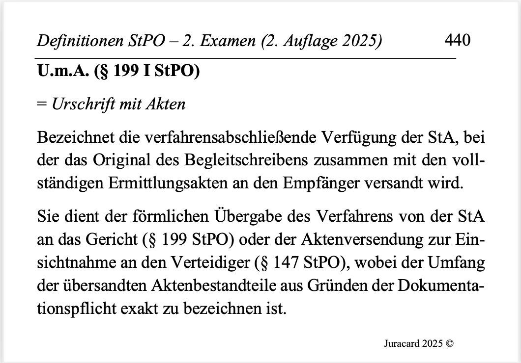 Definitionen Strafprozessrecht - 2. Examen (2. Auflage 2025) – Bild 7