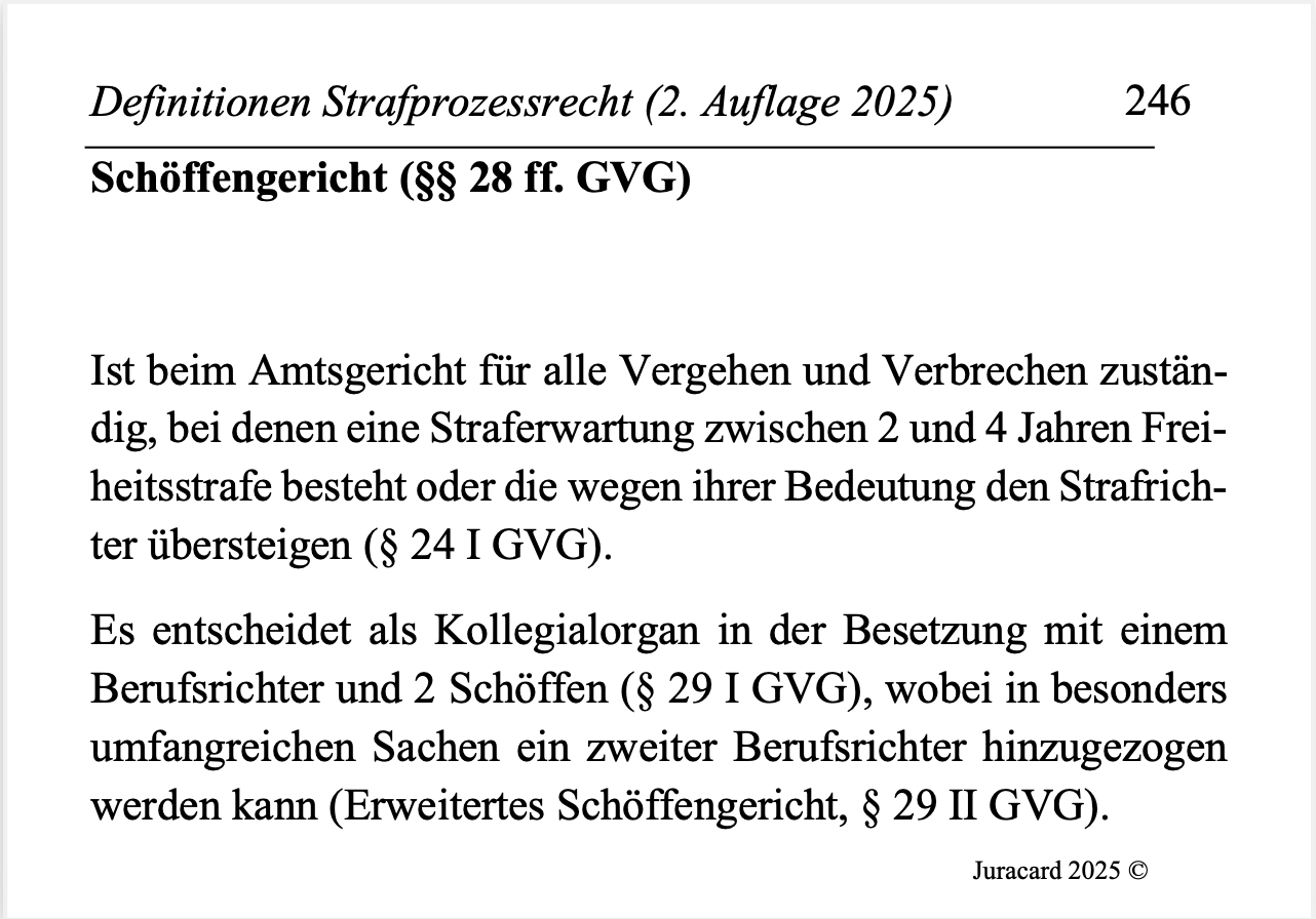 Definitionen Strafprozessrecht (2. Auflage 2025) – Bild 6
