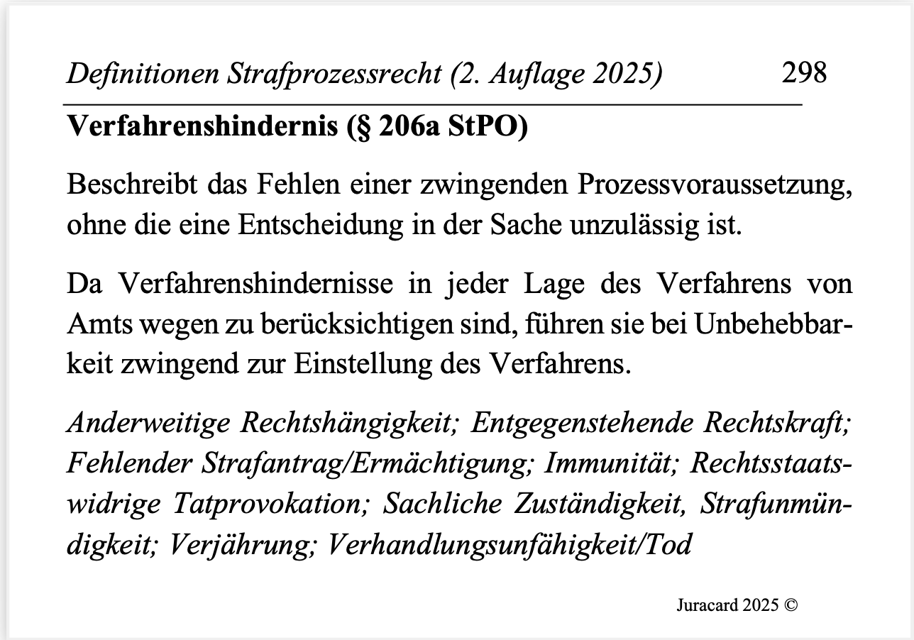 Definitionen Strafprozessrecht (2. Auflage 2025) – Bild 7