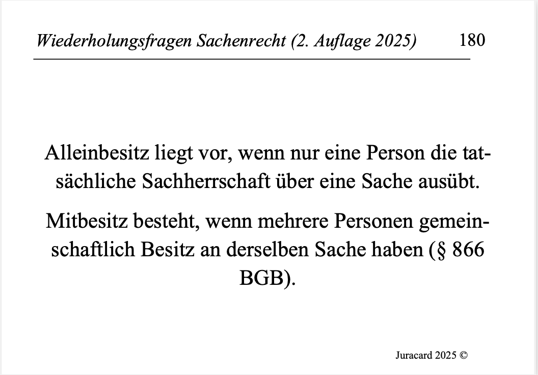 Wiederholungsfragen Sachenrecht (2. Auflage 2025) – Bild 5