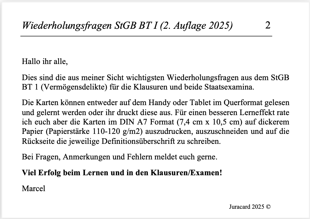 Wiederholungsfragen StGB BT 1 - Vermögensdelikte (2. Auflage 2025) – Bild 3