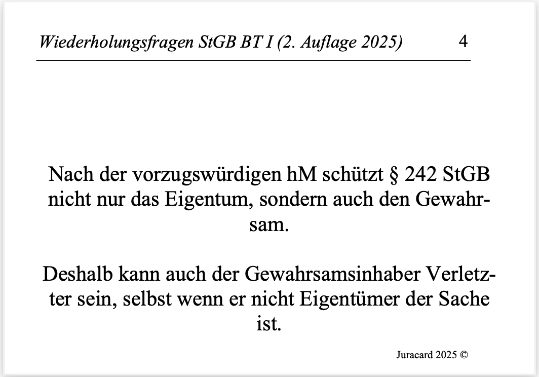 Wiederholungsfragen StGB BT 1 - Vermögensdelikte (2. Auflage 2025) – Bild 5