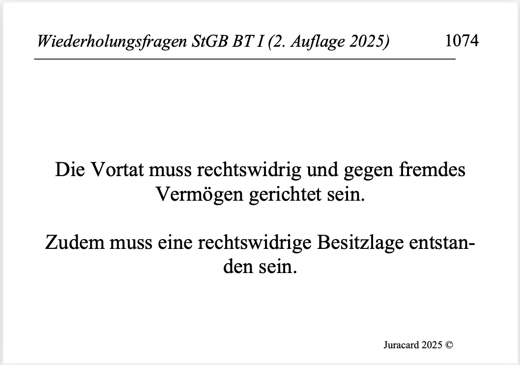 Wiederholungsfragen StGB BT 1 - Vermögensdelikte (2. Auflage 2025) – Bild 9