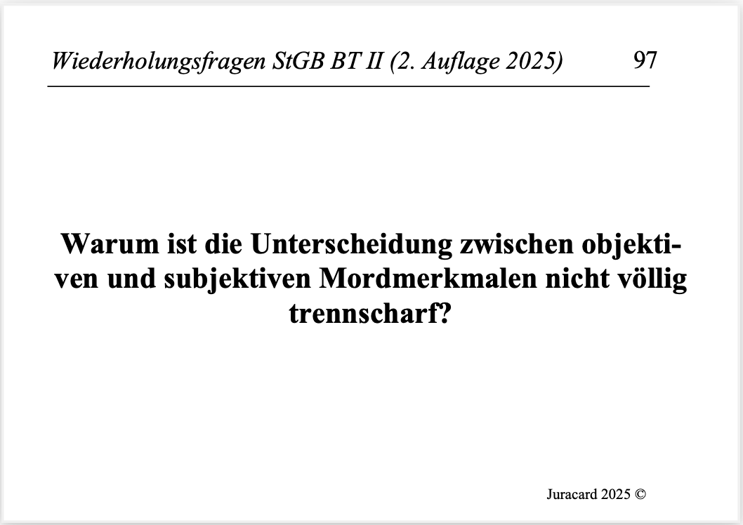 Wiederholungsfragen StGB BT 2 - Persönlichkeitsdelikte (2. Auflage 2025) – Bild 4