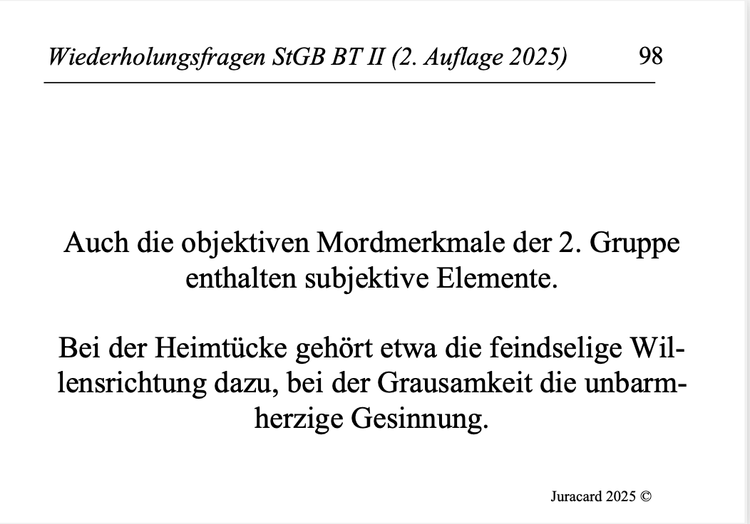 Wiederholungsfragen StGB BT 2 - Persönlichkeitsdelikte (2. Auflage 2025) – Bild 5