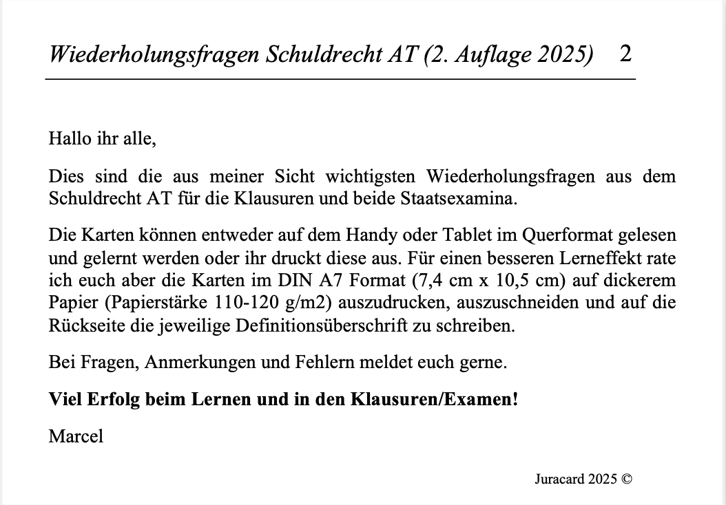 Wiederholungsfragen Schuldrecht AT (2. Auflage 2025) – Bild 3