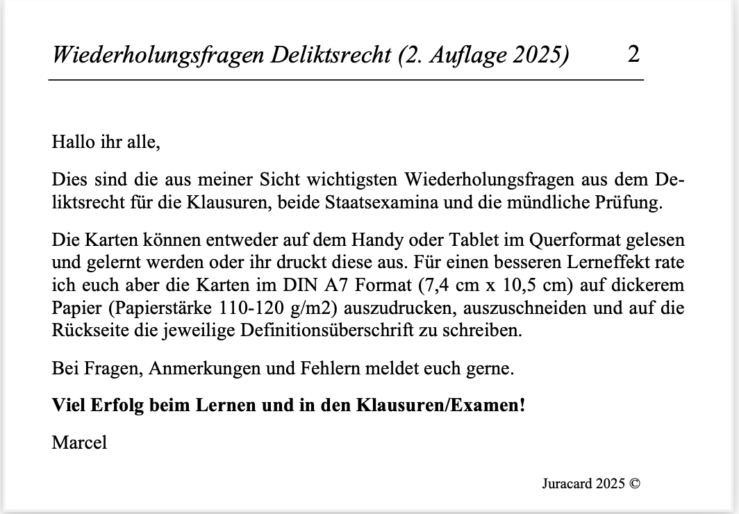 Wiederholungsfragen Deliktsrecht (2. Auflage 2025) – Bild 3