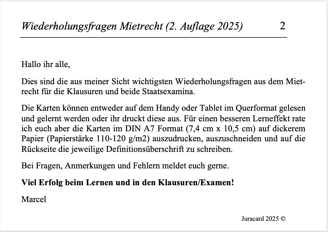 Wiederholungsfragen Mietrecht (2. Auflage 2025) – Bild 3