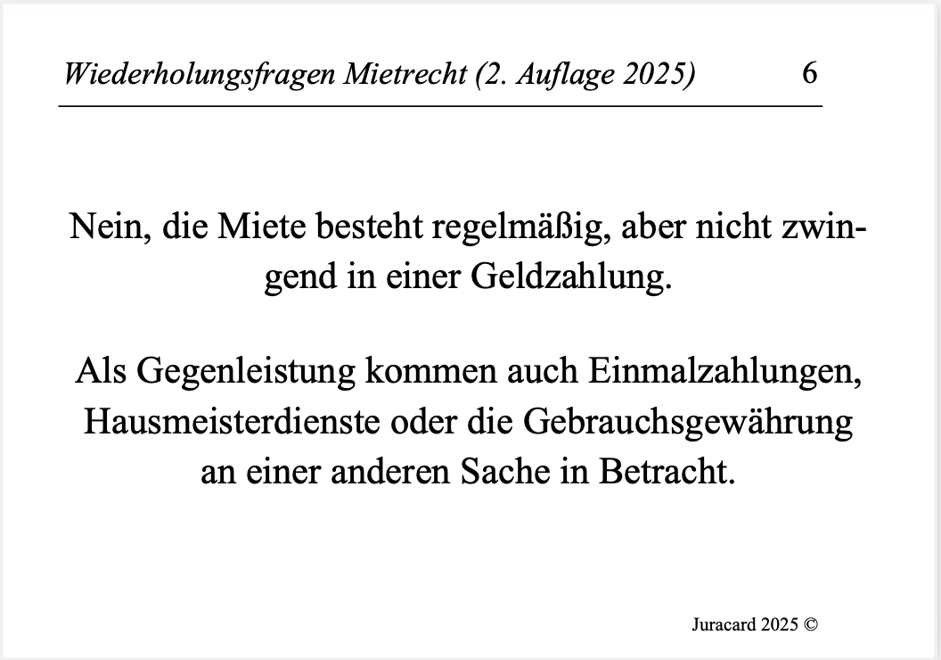 Wiederholungsfragen Mietrecht (2. Auflage 2025) – Bild 5