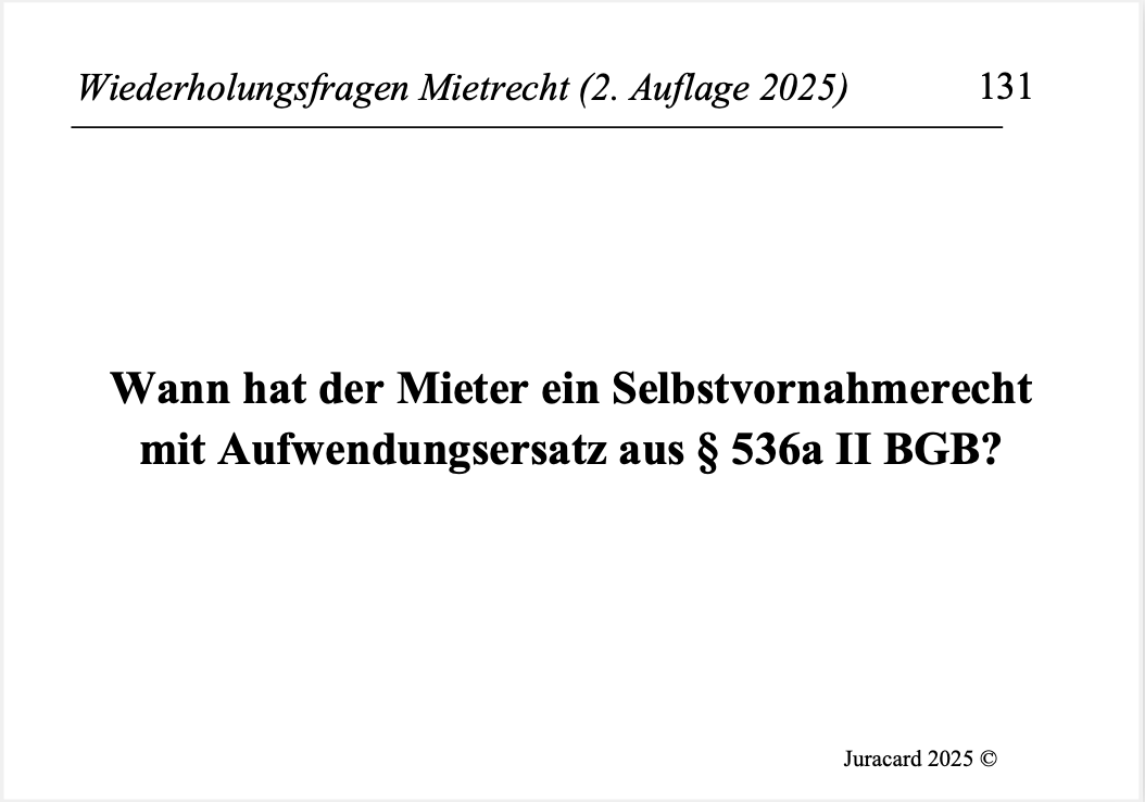 Wiederholungsfragen Mietrecht (2. Auflage 2025) – Bild 6