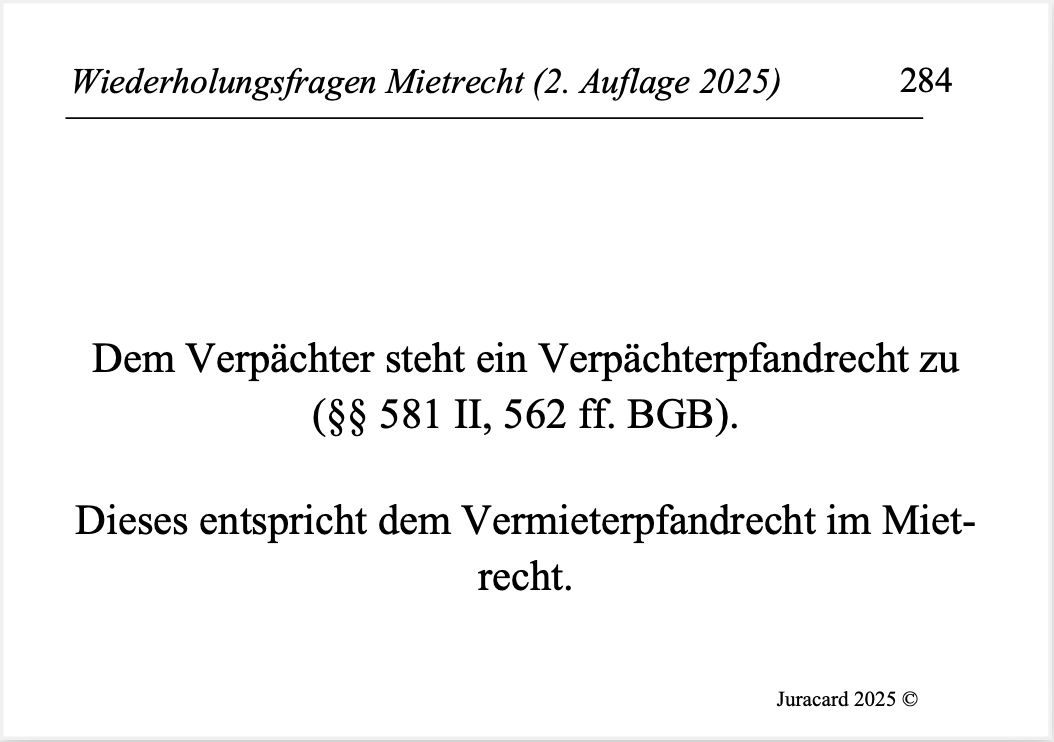 Wiederholungsfragen Mietrecht (2. Auflage 2025) – Bild 9