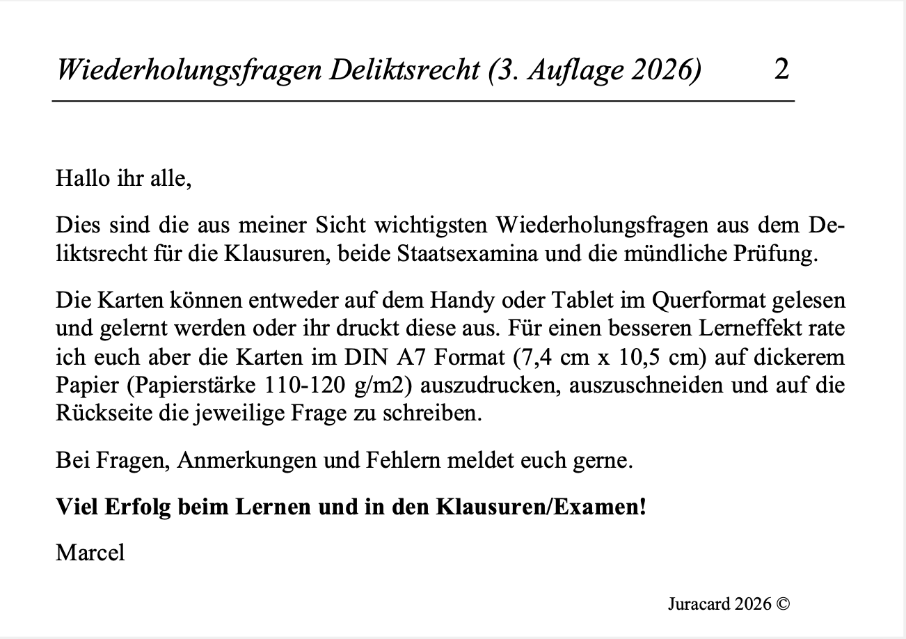 Wiederholungsfragen Deliktsrecht (3. Auflage 2026) – Bild 3