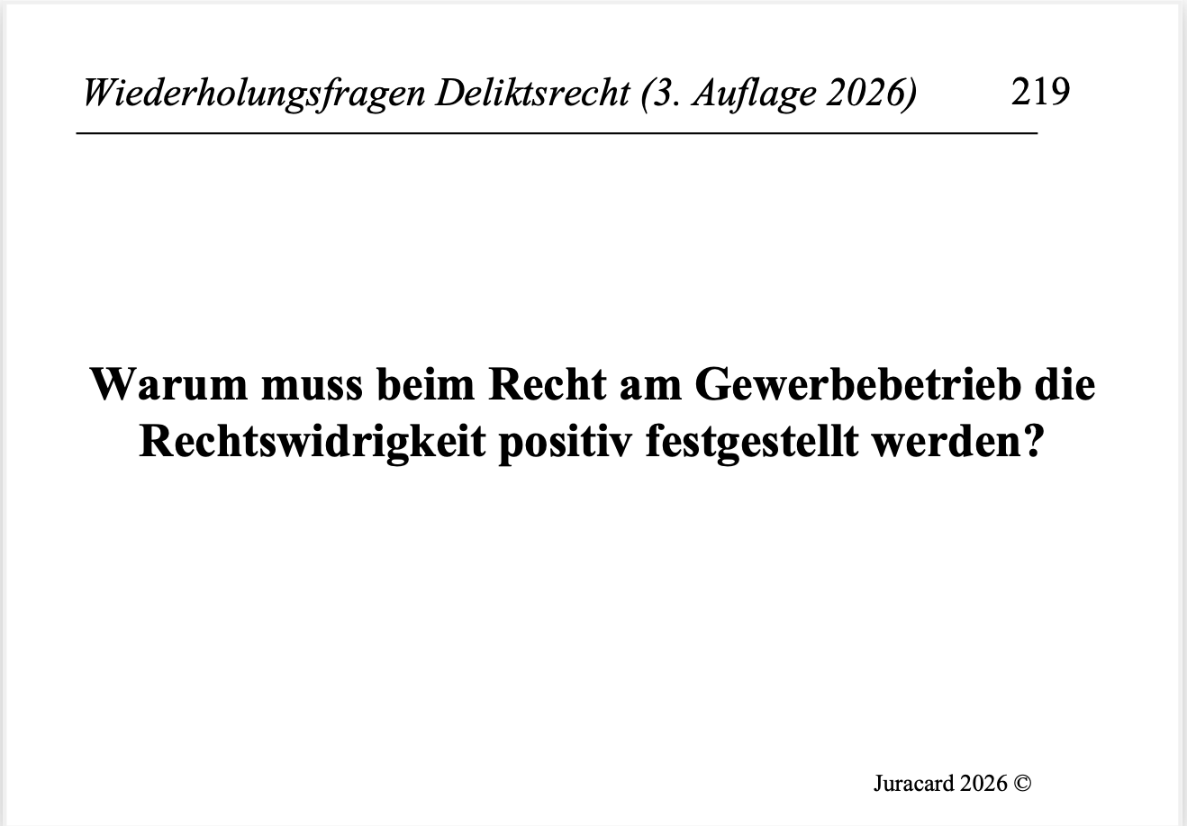 Wiederholungsfragen Deliktsrecht (3. Auflage 2026) – Bild 4