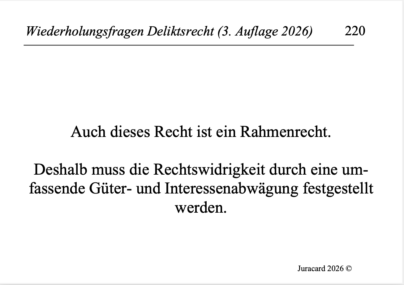 Wiederholungsfragen Deliktsrecht (3. Auflage 2026) – Bild 5