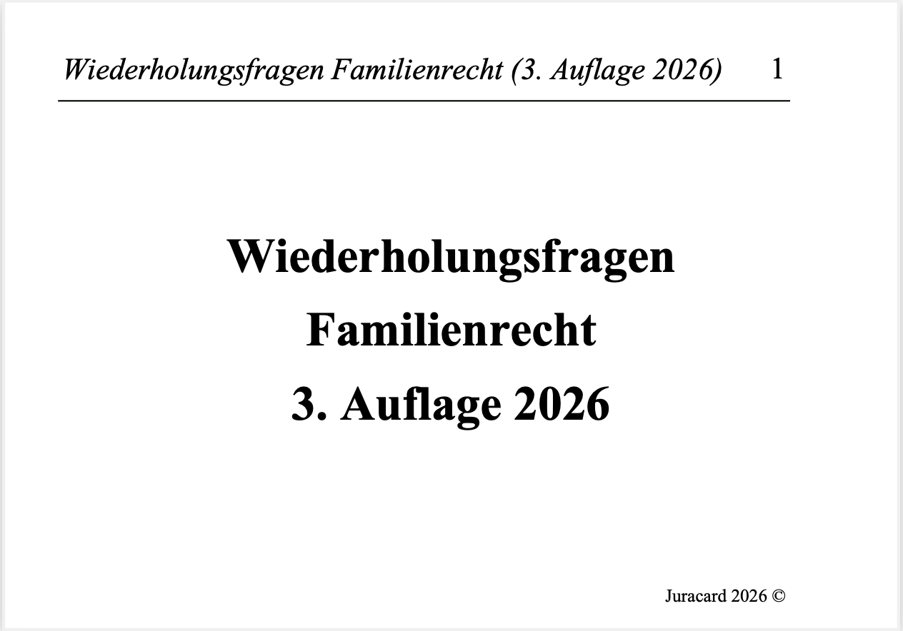 Wiederholungsfragen Familienrecht (3. Auflage 2026) – Bild 2