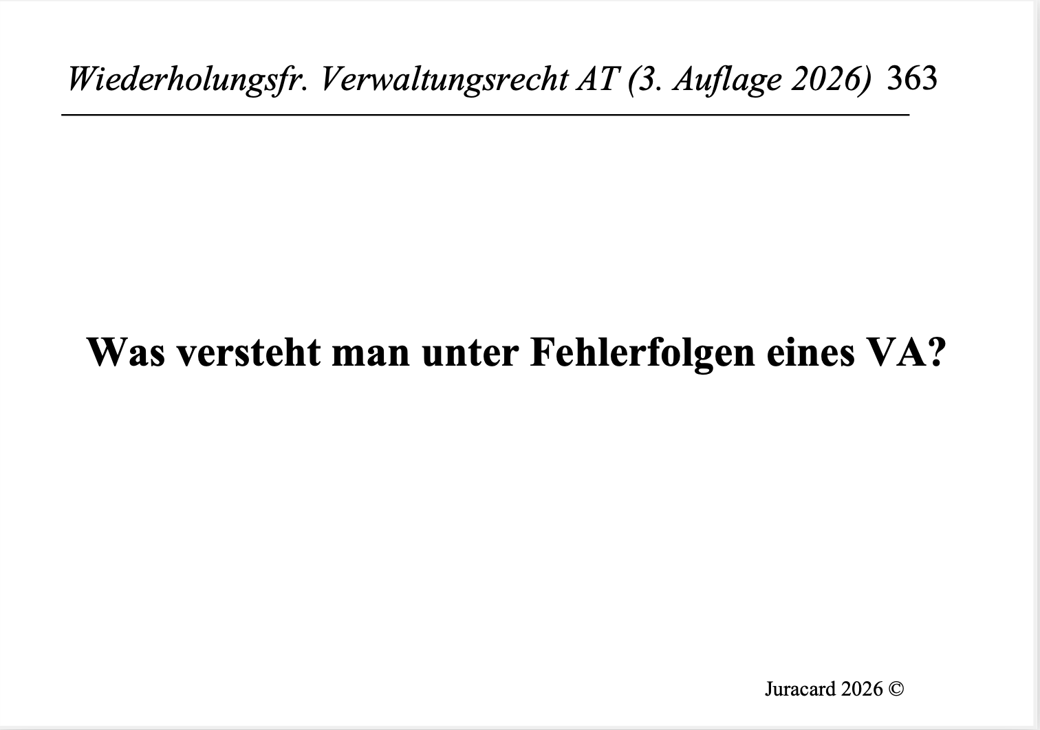 Wiederholungsfragen Verwaltungsrecht AT (3. Auflage 2026) – Bild 4