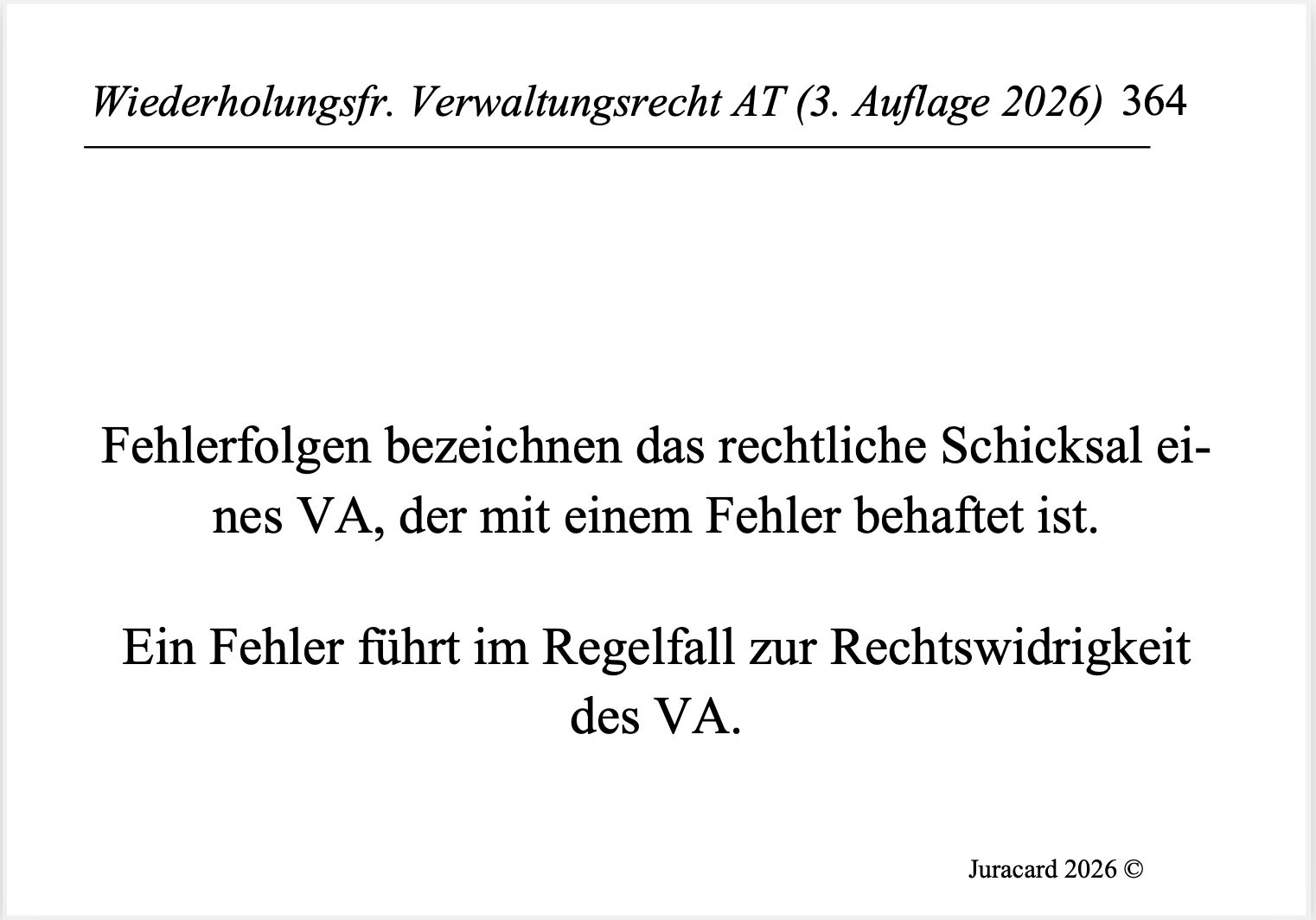 Wiederholungsfragen Verwaltungsrecht AT (3. Auflage 2026) – Bild 5