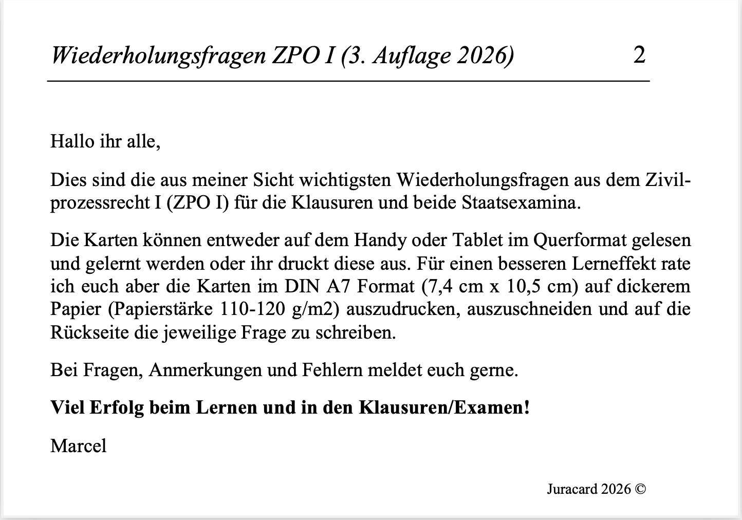 Wiederholungsfragen ZPO I (3. Auflage 2026) – Bild 3