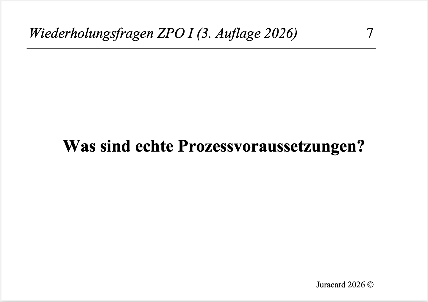 Wiederholungsfragen ZPO I (3. Auflage 2026) – Bild 4