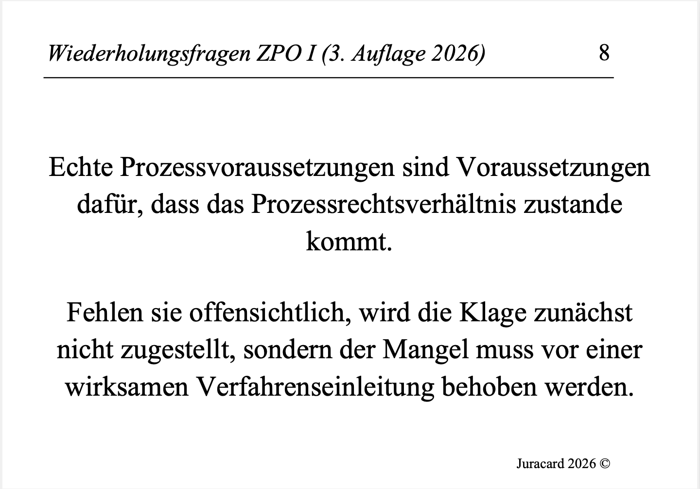Wiederholungsfragen ZPO I (3. Auflage 2026) – Bild 5