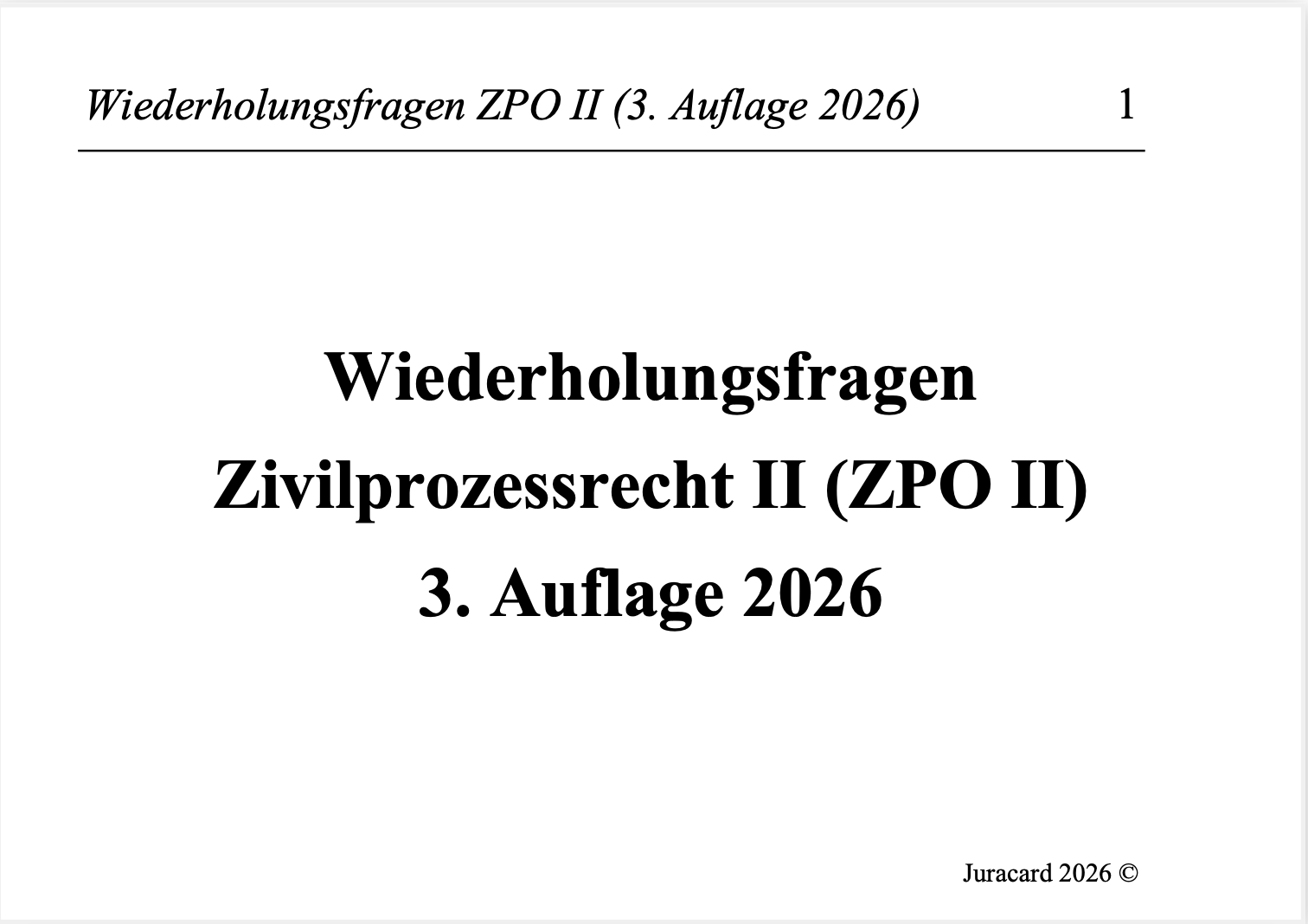 Wiederholungsfragen ZPO II (3. Auflage 2026) – Bild 2
