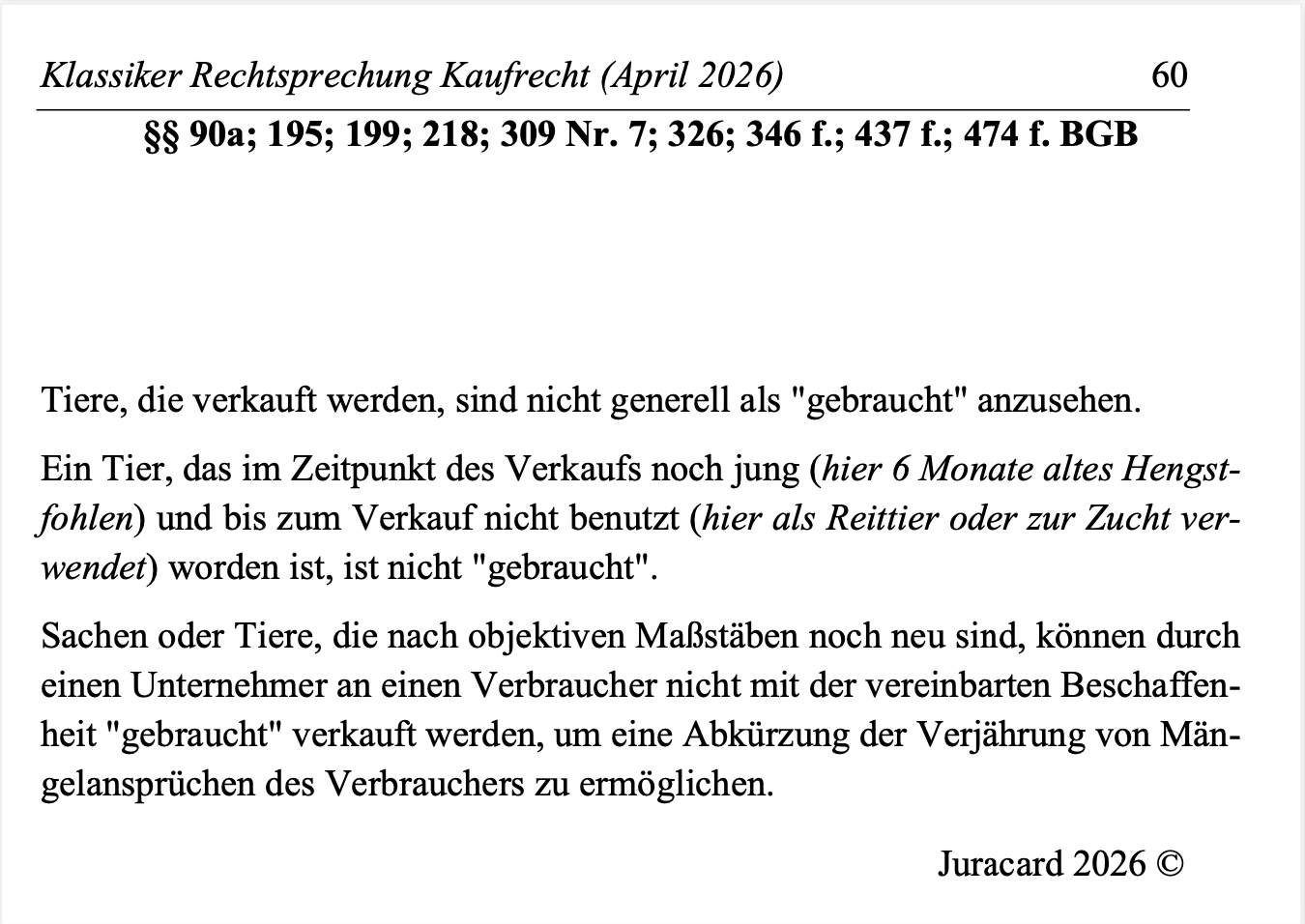 Rechtsprechung Klassiker Kaufrecht – Bild 7