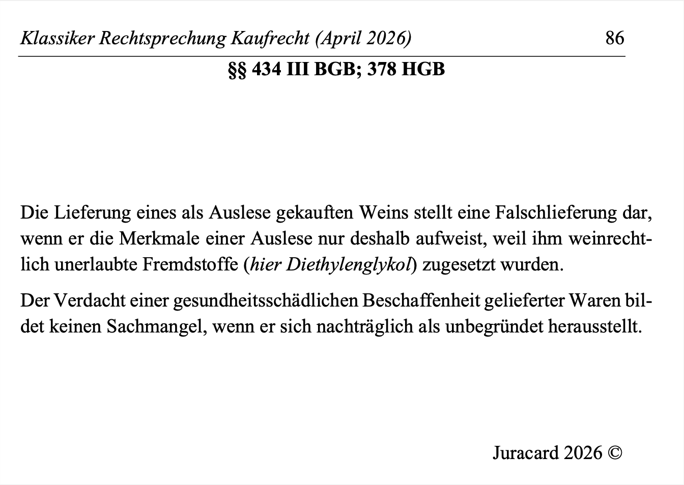 Rechtsprechung Klassiker Kaufrecht – Bild 5