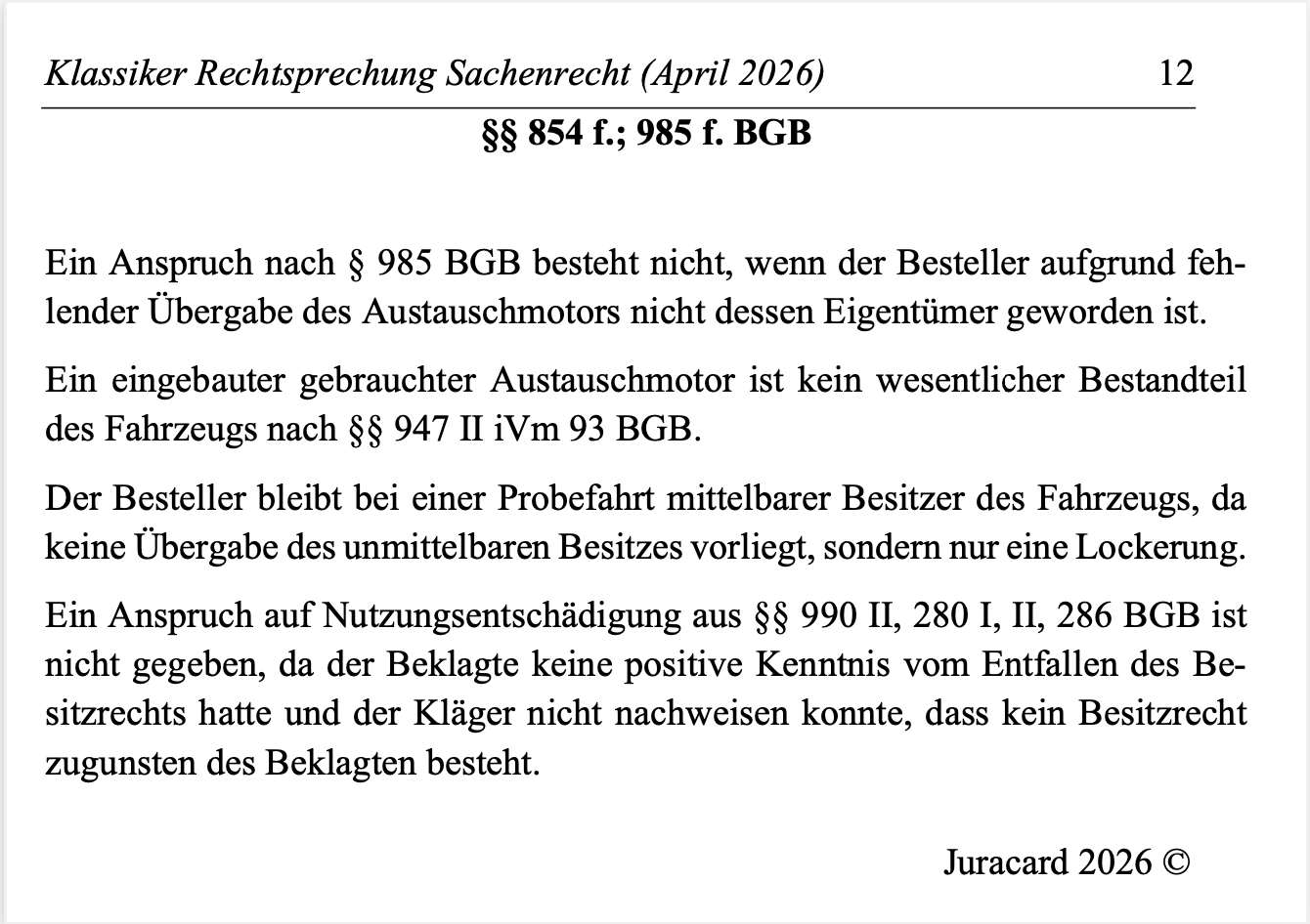 Rechtsprechung Klassiker Sachenrecht – Bild 5
