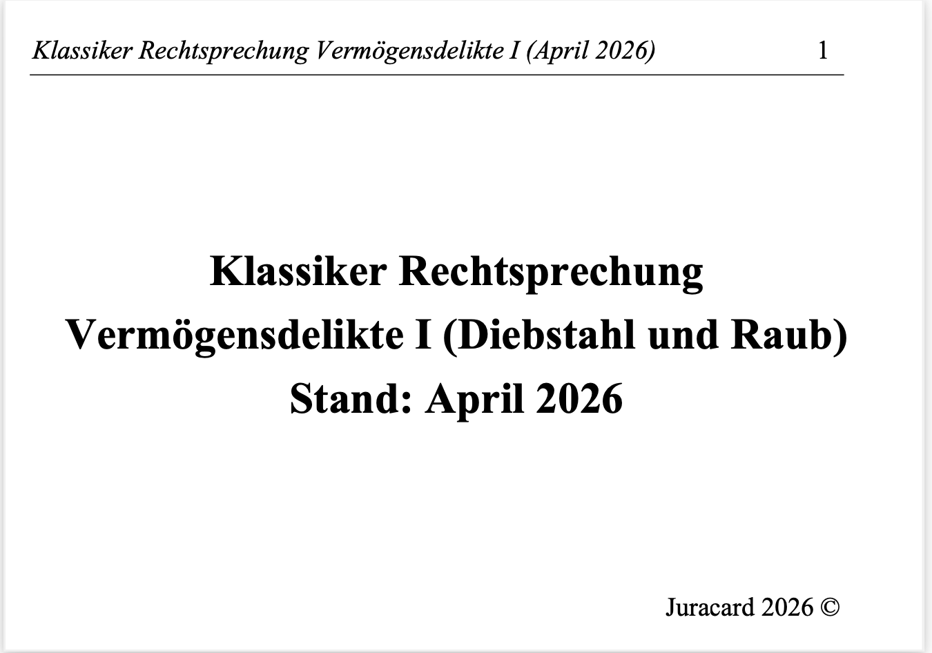 Rechtsprechung Klassiker StGB BT Vermögensdelikte I – Bild 2