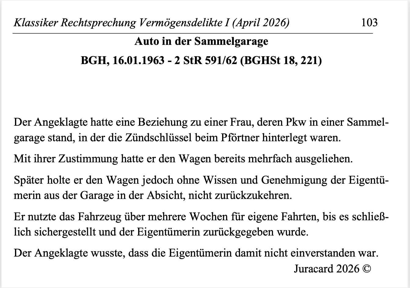Rechtsprechung Klassiker StGB BT Vermögensdelikte I – Bild 6