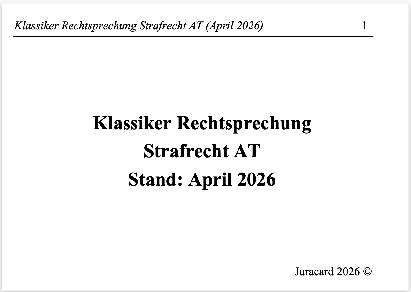 Rechtsprechung Klassiker StGB AT – Bild 2